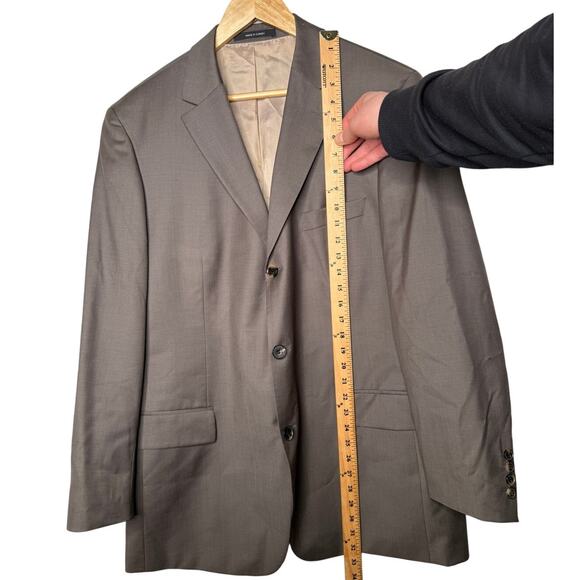 Hugo Boss 44R Scorcese Movie Blazer 100% Wool Dinner Suit Jacket 3 Button Taupe - Picture 6 of 9